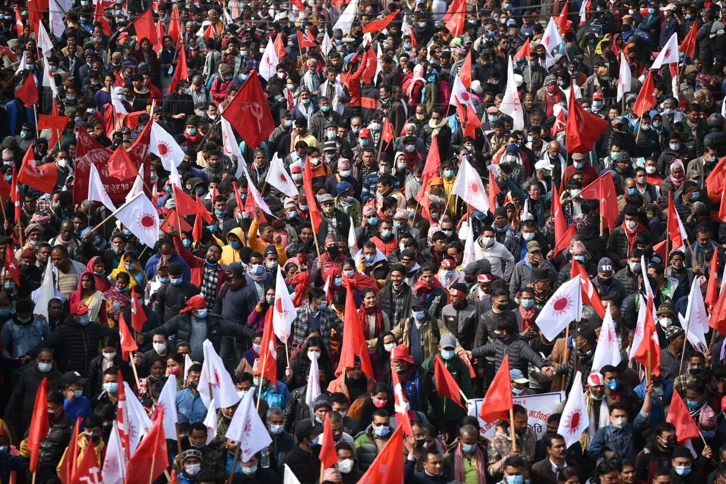 Picture during protests